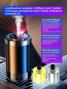 Smart Car Diffuser -5 Working Modes, USB Automatic Car Mounted Aromatherapy Machine, Equipped With A Projection Starlight Lamp,Mini Car Air Humidifier, Fragrant Essential Oil Diffuser, Concentration Adjustable, Automatic Start And Stop, Built-In Battery, Color LED Ring, USB Rechargeable, Suitable For Cars, Offices, Toilets, Bedrooms, Pet Rooms, 5 Kinds Of Essential Oils - Multicolor - View 30