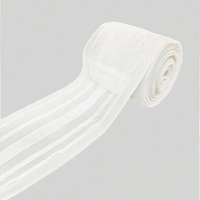 1pc 5m/10m Universal Curtain Pleated Tape, Suitable For Rod, Adjustable Hooks, Four-Claw Hooks, S-Hooks, Single Hooks, Clip Rings, Applicable For Home Sewing, Pleat Tape, DIY, Rod Pocket, Hanging Curtain Tape