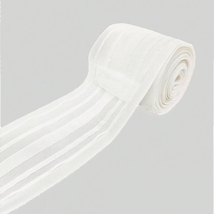 1 băng keo xếp ly rèm cửa đa năng 5m/10m, thích hợp cho thanh treo, móc có thể điều chỉnh, móc bốn chấu, móc chữ S, móc đơn, vòng kẹp, thích hợp cho may vá tại nhà, băng keo xếp ly, tự làm, túi treo thanh treo, băng keo treo rèm cửa - trắng - Xem 1