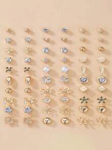 30 对时尚百搭小众新颖的青少年花朵、叶子和多种耳环适合作为礼物送给朋友 - 查看 2