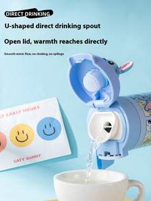 Disney 6-12岁学生水壶，316不锈钢保温水杯，适合学校使用，可直接饮用 - 彩色 - 查看 4