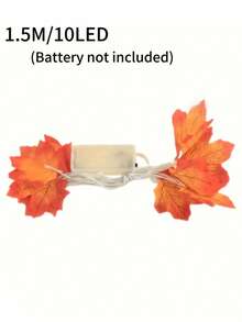 LED 枫叶灯串 8 种照明模式秋季家居装饰枫叶花环带灯电池供电灯串，感恩节万圣节秋季装饰室内户外秋季万圣节装饰灯家居装饰派对装饰万圣节装饰房间装饰万圣节花园装饰礼物仙女