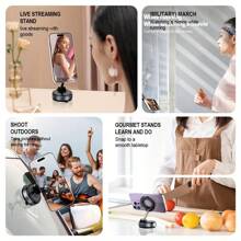 Supporto per telefono auto regolabile a 360°, con ventosa a vuoto meccanica, rotazione a 360°, forte attrazione magnetica, supporto universale compatibile con iphone, smartphone Android, regalo per compleanni, famiglia, amici, accessori auto, supporto per telefono auto compatibile con iphone, smartphone Android, regalo per compleanni, famiglia, amici