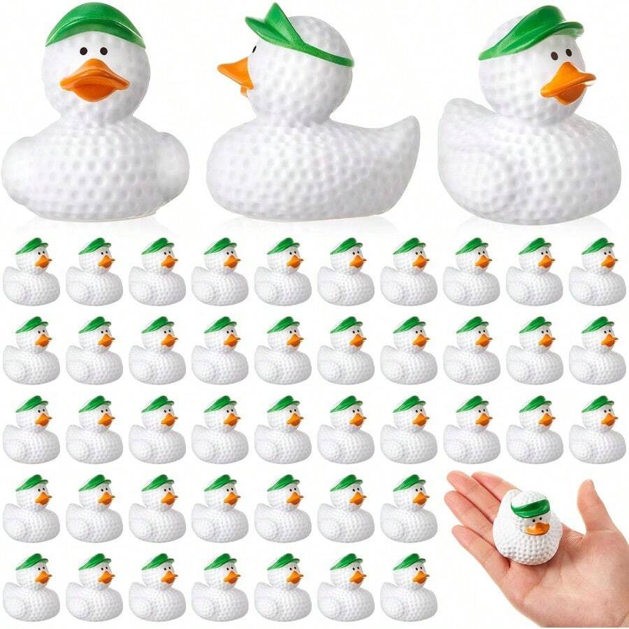24 Piezas Patitos de Goma de Pelota de Golf de 2 Pulgadas Granel Favores de Fiesta Deportiva para Decoraciones de Fiesta de Cumpleaños Regalo para Jugadores de Golf Club - 24 - Ver 1