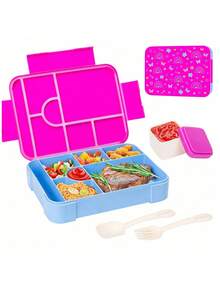 1 Stück tragbare versiegelte Bento Box, Obstbox, Salatbox - Verschiedenfarbig - Übersicht 12