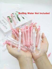 12/24 unidades Varitas de burbujas mini, adecuadas para regalos de fiesta de cumpleaños, obsequios para invitados, premios, bodas y fiestas al aire libre, suministros para fiestas de dinosaurios, colores aleatorios, esenciales para mejorar la atmósfera (botellas vacías, sin solución de burbujas)