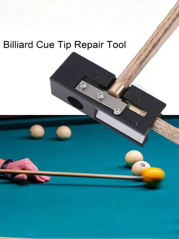 1pc 11-In-1 Billiard Cue Tip Repair Tool, Leather Head Shaper, Turning Knife, Grinder, Cue Shaft Repair Tool, Convenient And Quick, Perfect Gift For Friends And Family