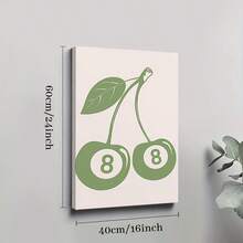 1Pc Framed Wall Art Green Retro Canvas Poster Paintings Ideal Gift For Living Room Bedroom Corridor Wall Decor Room Decoration Ready To Hang - 彩色 - 查看 9