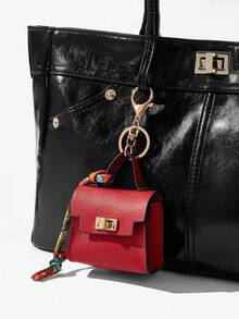 Portachiavi mini, portachiavi a forma di piccola borsa portatile, custodia per auricolari, carino e mini accessorio per charm di borse