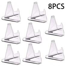 10PCS纪念币架，硬币底座，硬币柜台展示架，徽章，小雕像，奖牌栏，展示架透明硬币展示架迷你支架展示架徽章展示架布置小型展示架用于收集古钱币 - 彩色 - 查看 16