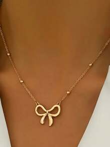 1 stuk modieuze vlinderketting van roestvrij staal, geschikt voor vrouwen als dagelijks sieraad, cadeau (geen geschenkdoos)