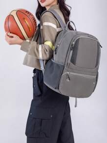 Nowa torba piłkarska z dwoma ramionami, plecak sportowy do koszykówki, siatkówki i innych aktywności na świeżym powietrzu, składana torba sportowa z wentylowaną przegrodą na buty i przegrodą na piłki, kieszeń na laptopa, odpowiednia do sportów zespołowych