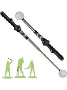 可调节高尔夫挥杆训练器、高尔夫握力训练器和高尔夫挥杆训练辅助器，适合热身、右手高尔夫球手、室内练习、高尔夫配件 - 力量和节奏训练，用于扣杀 - 彩色 - 查看 1