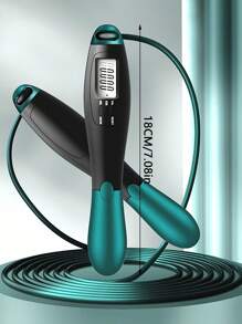 1套成人钢丝计数跳绳健身器材，适用于跳绳、健身房、运动、家庭锻炼等。