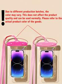 1pc Waterproof Diving Bag, Touch Screen Sealed For Swimming, Photography, Dust-Proof, Shockproof, Rainproof, Floating Gear, Convenient Phone Case. Waterproof Phone Bag With Touch Screen Function And Face Unlock, Suitable For Swimming, Rafting, Transparent Beach Bag Waterproof Phone Case Waterproof Bag