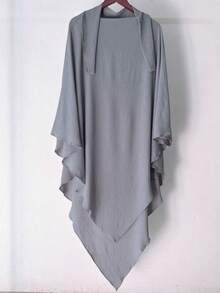 1 Set Sleeveless Undershirt + Open Abaya, Made Of Skin-Friendly Crinkle Chiffon Fabric, Breathable, Suitable For Muslim Women's Daily Wear, Can Be Used In Spring, Summer And Autumn - Multicolor - View 39