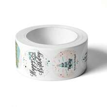 500 张生日快乐主题贴纸，谢谢密封标签，1 英寸圆形，适用于剪贴簿、派对用品和礼品装饰 - 自粘、一次性、圆形、光面、卷起、剪贴簿、用于学校用品、返校 - 生日貼紙1卷500貼 - 查看 7