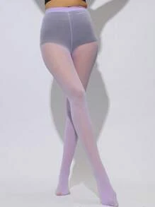 1 Pair Dual Color Pantyhose For Women, Sculpting, Slimming Leggings, Striped Tights, Sexy European Style