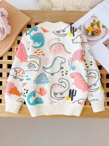 M.Dian xi Kids Cartoon Sweater New Autumn Winter Boys Toddlers Thickened Fleece Crew Neck Pullover Top, Outer Wear