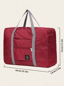 1 Foldable Large-Capacity Travel Organizer Bag, Unise-Friendly Clothing Packaging Bag, Luggage Bag, Women's Waterproof Travel Bag, Luggage Bag, Overnight Bag, Carrying Bag, Handbag, Fitness Bag, Work And School Supplies, School Supplies, Student Return To School Handbag, Handbag, Weekend Bag, Handbag, Vacation Handbag, Outdoor Business Holiday, Hospital Unise-Friendly Relocation And Moving Luggage Bag, Festival Gift Large-Capacity Storage Bag