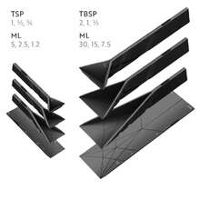 NetHong Multifunction Flat 3-In-1 Measuring Spoons Polygons Flat Measuring Cups UK - Multicolor - View 4