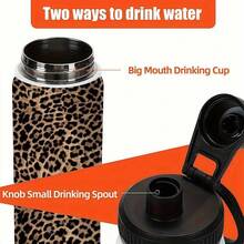 1 ấm đun nước dung tích lớn 18oz họa tiết da báo, chất liệu thép không gỉ, giữ ấm - giữ lạnh, rất thích hợp cho gia đình, ngoài trời, thể thao, nắp di động, rất tiện lợi khi sử dụng, là món quà lựa chọn hàng đầu cho Giáng sinh, sinh nhật hoặc kỷ niệm. - Nhiều màu - Xem 5