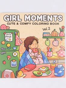 1 本女孩涂色书第 2 卷 - 创意图案、鲜艳封面设计、温馨主题 - 完美的复活节和生日礼物、放松的艺术活动和休闲阅读、学校用品、返校