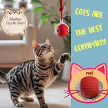 Interactive Dog Toys Dog Balls Activated Automatic Rolling Ball For Puppy Small Medium Dogs Smart Jumping Automatic Moving Bouncing And Rotating Ball Vibrating Keep Them Busy [2025 Newly Upgraded] Indestructible Summer Gift Motion Activated Ball Mother's Day Gift - Red - View 1