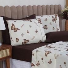 Emerald Percale 100% Cotton Single Bedding Set 3p Sheet + Pillowcase