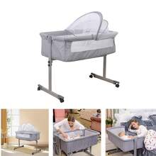 Cuna bebé patchwork, cuna, cambiador, portátil, con ruedas, parque, con mosquitera. Edad aplicable: 0-36 meses