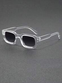 1 件装新款方形休闲复古时尚个性化男士眼镜，适合户外、散步、装饰和美容