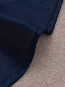 Kilottor 女童优雅褶饰下摆露背中长款派对连衣裙 - 藏蓝色 - 查看 7