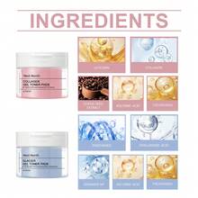 70pcs Day & Night Cleansing Cotton Pads, Containing AHA And BHA, Deep Pore Cleansing, Highly Moisturizing, Soothing And Repairing Skin, Pore Minimizing - Multicolor - View 6