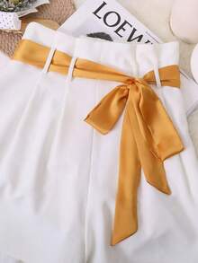 1pc Women Bandana Polka Dot Narrow Long Scarf, Pointed End, Versatile For Tying On Bags, Shirts, Fashion Scarves For Dress - Polka Dot Silk Scarf - View 9