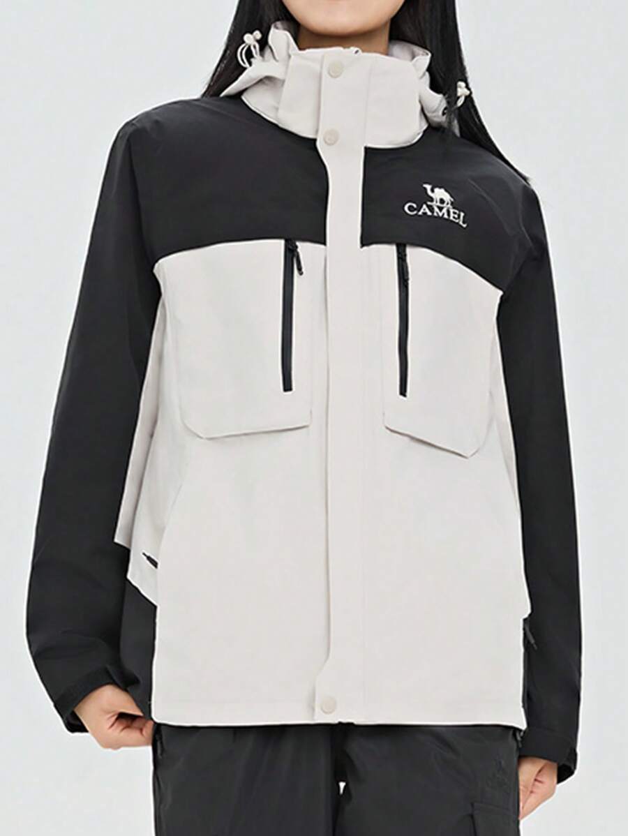 CAMEL CROWN Outdoor Three-In-One Jacket With Windproof, Waterproof, Warm And Detachable Jacket And Fleece Lining - Phantom Dark Oak Ash - View 1