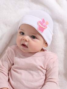 4 chiếc mũ bệnh viện cho trẻ sơ sinh, thoáng khí và ấm áp, mũ len mùa đông, dành cho cả bé trai và bé gái, mềm mại và dễ thương, phù hợp cho phòng trẻ sơ sinh. - Cô gái nhiều màu - Xem 2