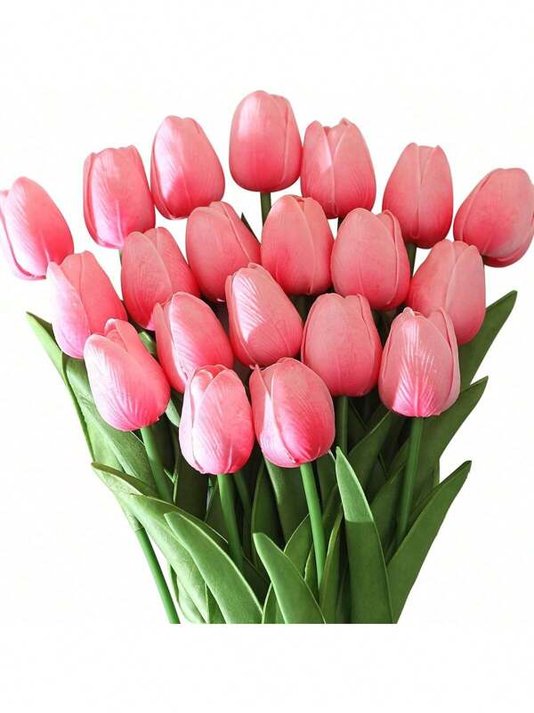 1/3/10/20 pièces Fleurs artificielles premium, bouquet de tulipes au toucher réel, fleurs artificielles pour mariage, chambre, maison, hôtel, fête, événement, Saint-Valentin, Nouvel An (une légère variation de couleur peut se produire en raison de différents lots de production, mais cela n'affecte pas l'esthétique. Veuillez acheter avec prudence si vous êtes particulier sur la couleur).