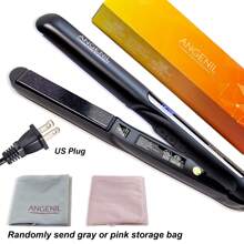 ANGENIL ANGENIL Ferro de Alisar com Óleo de Argan para Mulheres, Alisador e Modelador de Cabelo 2 em 1, Alisador de Cabelo Cerâmico Rosa Profissional e Portátil, Visor LCD, Aquecimento Rápido, Ferro Alisador de 1 Polegada para Todos os Tipos de Cabelo