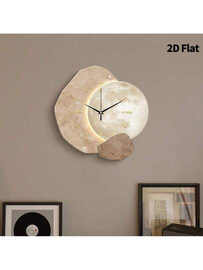 1pc Creative Asteroid Texture Wand Clock, Super Silent Quartz Movement, No Ticking, ating Clocks In Living Rooms,Bedroom Room, Offices, Restaurant, Cafes, Perfect ative Friends Family view 2