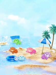 Night Light Turtle Statues - Resin Garden Miniature Animal Decorations - No Need For Electricity Or Batteries, Outdoor Decorations, Colorful Glowing Plastic Handmade Models, Suitable For DIY, Nail Art, And Home Decoration | Playful Animal Statues | Decorative Turtles