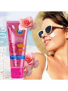 1pc Rose Sunscreen, Multi-Functional Repairing Isolation BB Cream, Rose Fragrance, High SPF, 2-In-1 Sunscreen And Isolation, Moisturizing And Oil Control, Concealing Pores, Waterproof And Sweat-Proof, Say Goodbye To Tanning And Aging, Non-Drying After Sun Exposure, Suitable For Travel, Camping, Hiking, Mountaineering, Outdoor Activities, Beach, Summer Skincare, Cosmetics For Women And Girls. - Multicolor - View 4