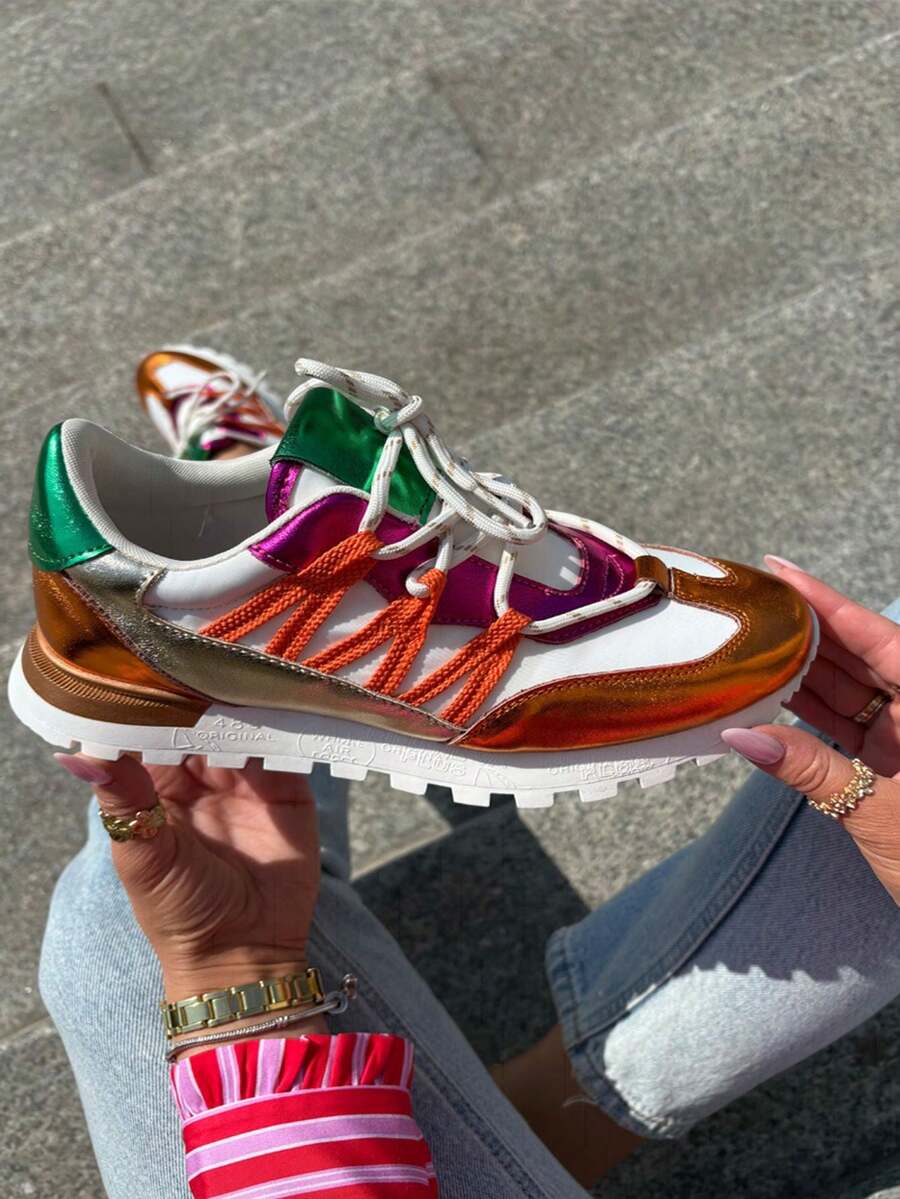 女士时尚百搭休闲通勤鞋 - 彩色 - 查看 1