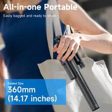 3-In-1 Extendable Aluminum Alloy Bluetooth Selfie Stick With 360° Rotatable Tripod, Auto Face Tracking For Smartphones, Wireless Remote, Compatible With IPhone 16/15/14/13/12 Pro, Android Phones, Black - Multicolor - View 11