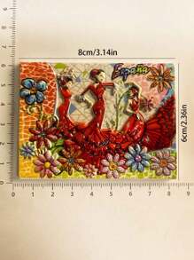 1 pieza Imán de nevera 3D de España, pegatina magnética para refrigerador de recuerdo de viaje para el hogar