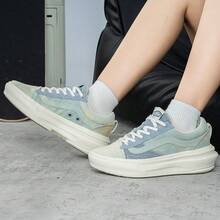 Vans男鞋女鞋OLD SKOOL OVERT PLUS CC厚底運動休閒鞋鬆糕鞋增高鞋VN0005WJBJB - 淺藍色 - 查看 2