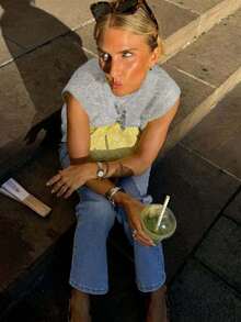 Vivid Style Summer & Autumn New Round Neck Sleeveless Knit Sweater Vest Top, Loose Casual Street Style, Lightweight Sweater Vest For Commuting, Cute Women Top, Suitable For Christmas, New Year