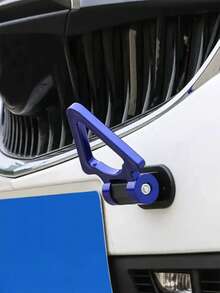 1 件通用汽车和 SUV 拖车钩，赛车风格三角轨道设计，耐用 PC 材料，汽车配件，适合多种车辆，外部挡泥板夹