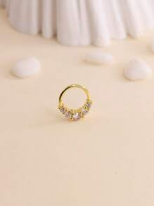 1 件锆石鼻环软骨耳轮耳屏耳环鼻中隔穿孔饰品