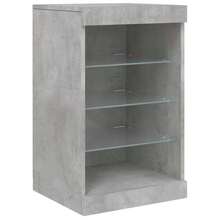 Sideboard mit -Leuchten Betongrau 123x37x67 cm