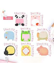 20 件/40 件卡通动物便签 - 可撕下的便携式创意记事本，具有各种图案，经久耐用，适合用于学习、办公和记录保存。适用于学校用品，返校